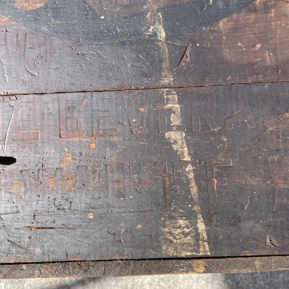 Vintage Grafs Fine‎ Beverages Milwaukee, Wis Wooden Soda Crate Early Grandpa